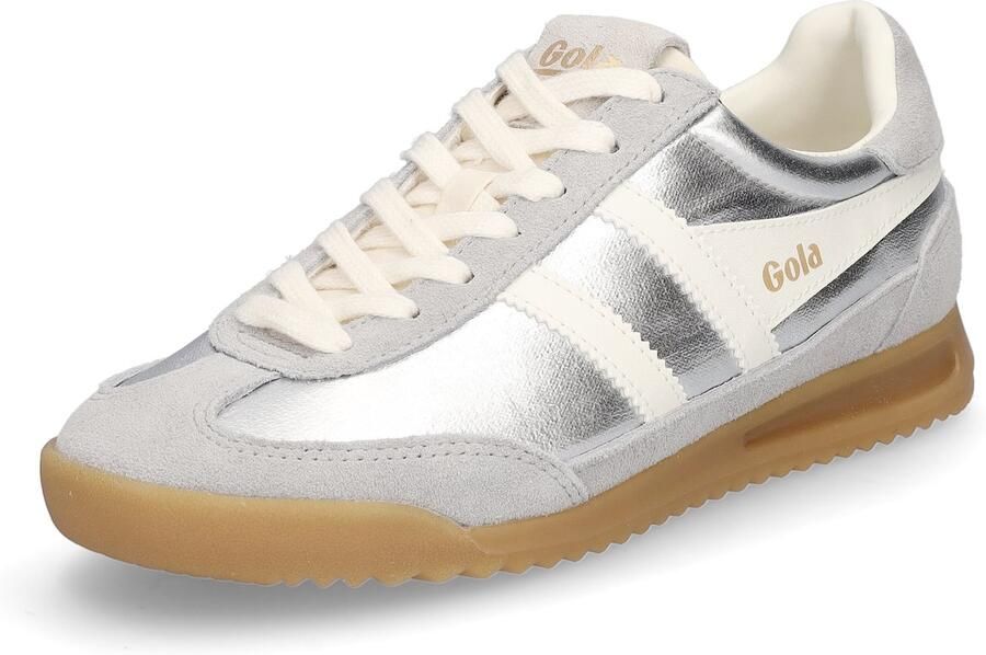 Gola Firefly Metallic Damessneaker Zilver-Off-Wit