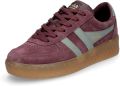 Gola Grandslam Suede Damessneaker Windsor-Wine-Green-Mist-Gum - Bruin