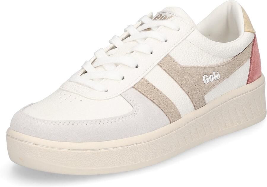 Gola Grandslam Trident Damessneaker Wit-Bot-Flax