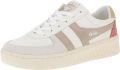 Gola Grandslam Trident Damessneaker Wit-Bot-Flax - Beige