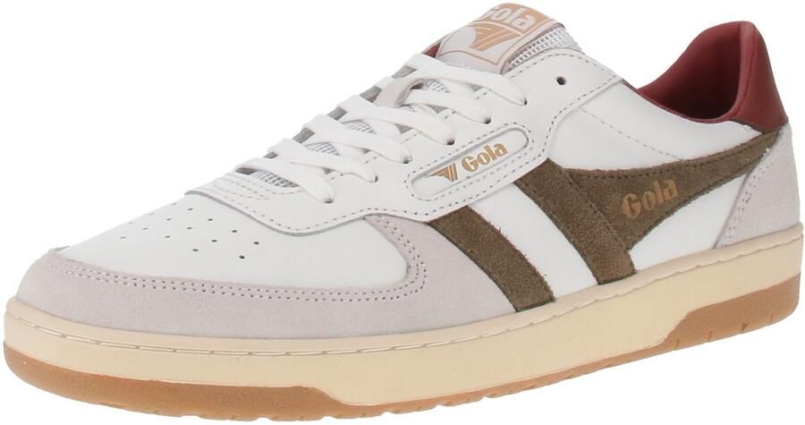 Gola Hawk Herensneaker Wit-Khaki-Roest