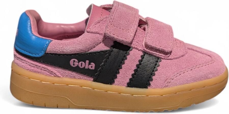 Gola Viper Strap suède sneakers lichtroze - Foto 4