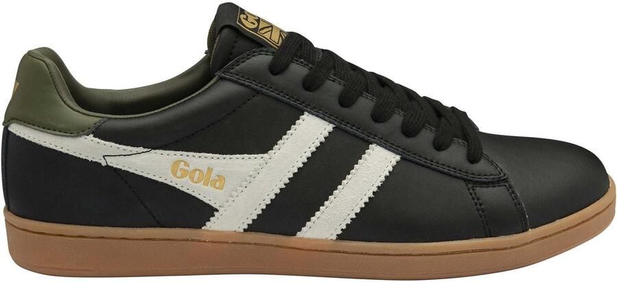 Gola Nette schoenen EQUIPE II LEATHER BW- BLACK OFF WHITE KHAKI CMB388