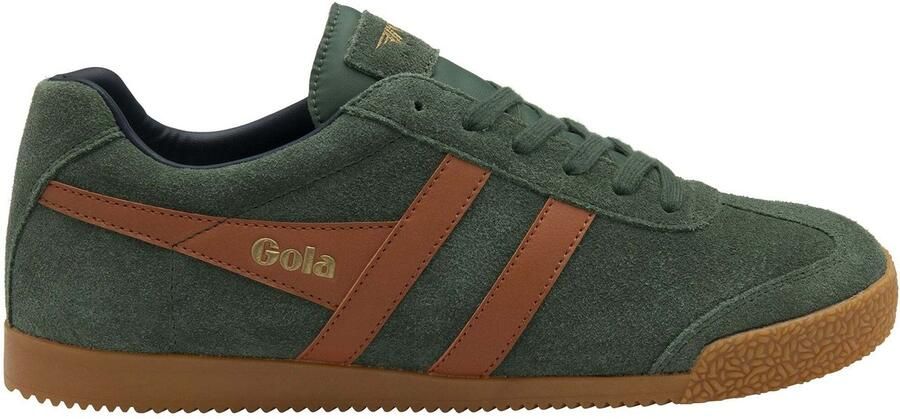 Gola Harrier Suede Sneaker Evergreen-Moody-Orange-Navy