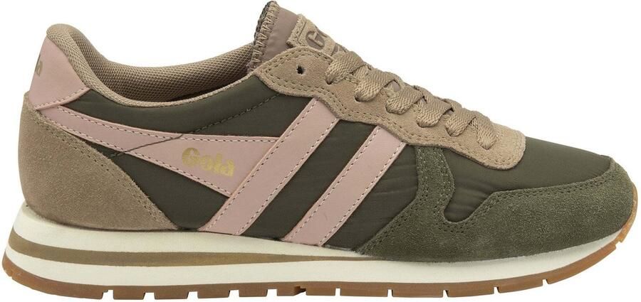 Gola Women's Daytona Chute Sneakers beige olijfgroen