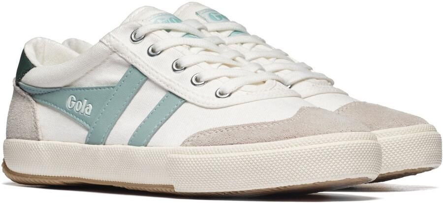 Gola Sneakers laag 'Badminton' grijs jade groen wit