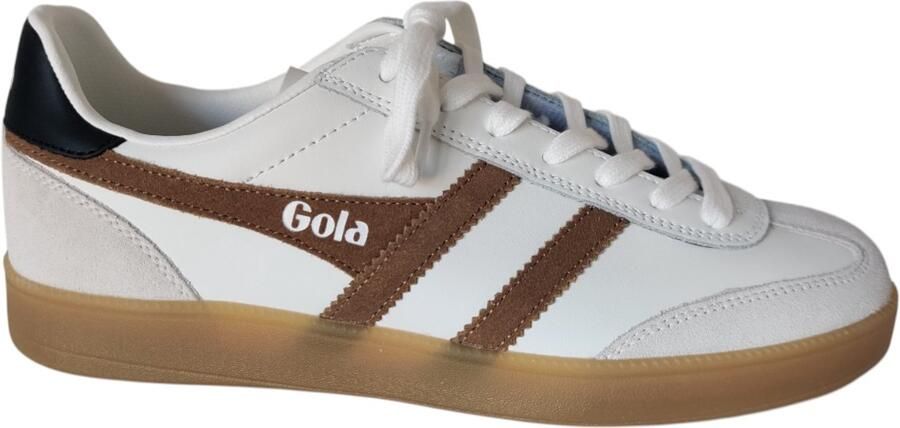 Gola Viper leren sneakers wit camel - Foto 4