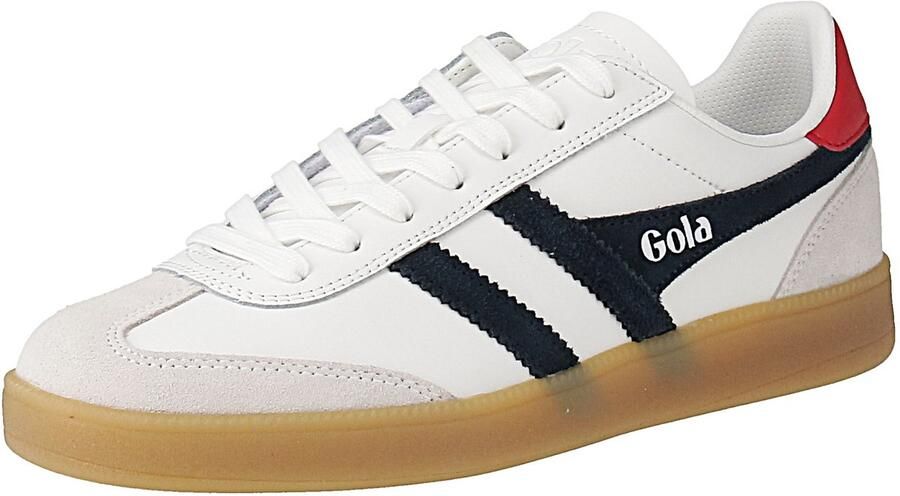 Gola Viper Leather Herensneaker Wit-Navy-Rood-Gum