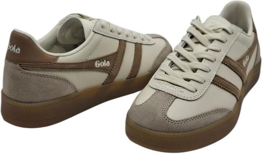 Gola Viper Leather Off White Caramel Lederen Sneaker