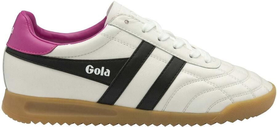 Gola Stadium leren sneakers wit blauw roze