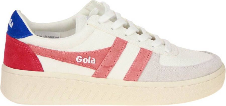 Gola Grandslam Trident Wit-Roze Sneaker