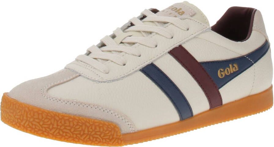 Gola Harrier Leer Herensneaker Off-White-Navy-Burgundy
