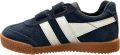 Gola Harrier Strap suède sneakers donkerblauw wit - Blauw