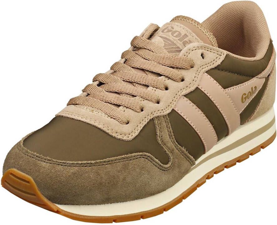 Gola Women's Daytona Chute Sneakers beige olijfgroen