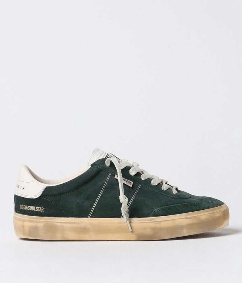 Golden Goose Groene Leren Sneakers Soul Star Green Heren