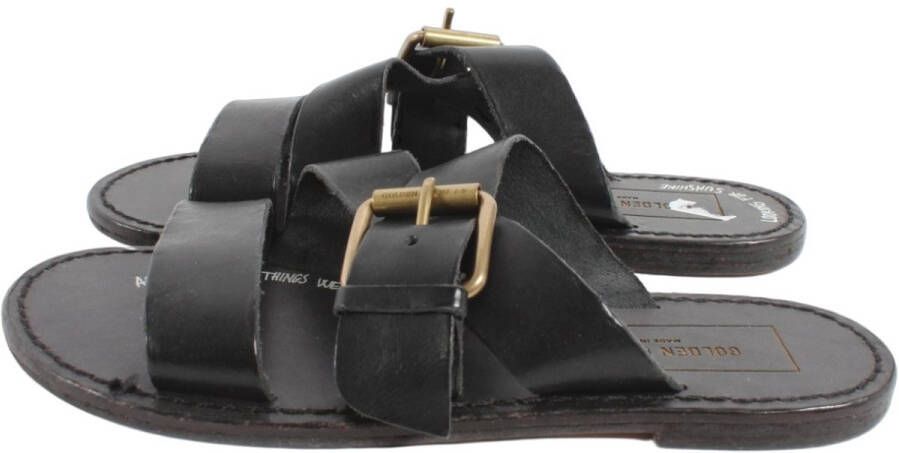 Golden Goose Margaret leren slippers Black Dames