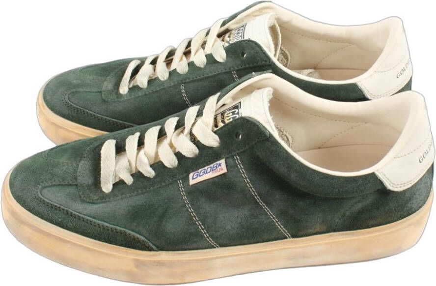Golden Goose Groene Leren Sneakers Soul Star Green Heren