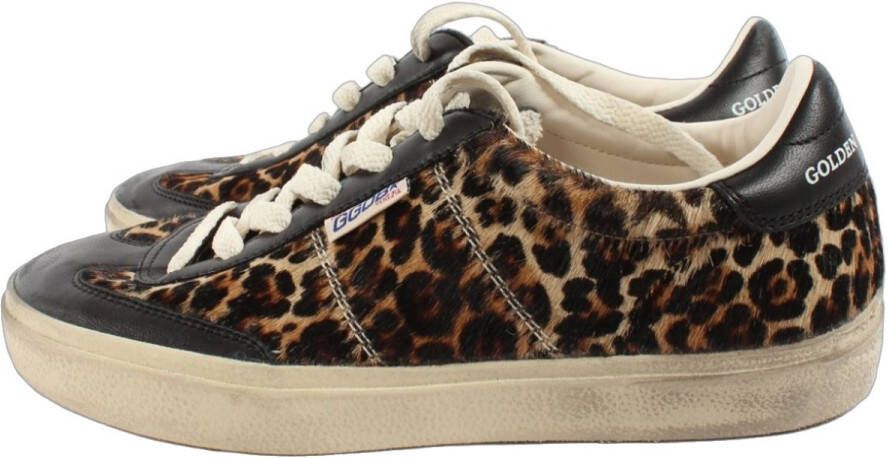 Golden Goose Luipaardprint Sneakers met Vintage Touch