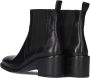 Goosecraft Zwarte Leren Enkellaarsjes Celine 1-A Black Dames - Thumbnail 2