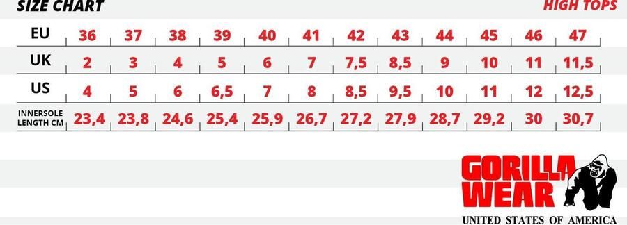 Gorilla Wear High Tops Zwart - Foto 7
