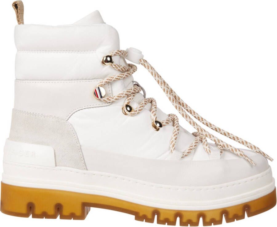 Tommy Hilfiger Gorpcore Laced Outdoor Boot Veterboots Laarzen Met Veters Dames Wit