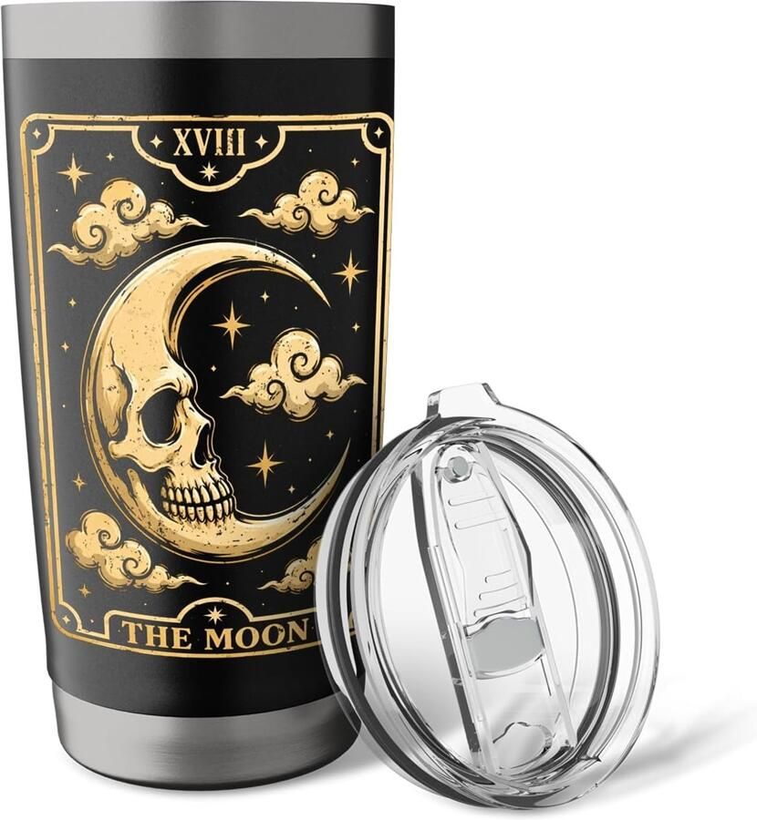 Gothic Halloween dubbelwandige thermosbeker