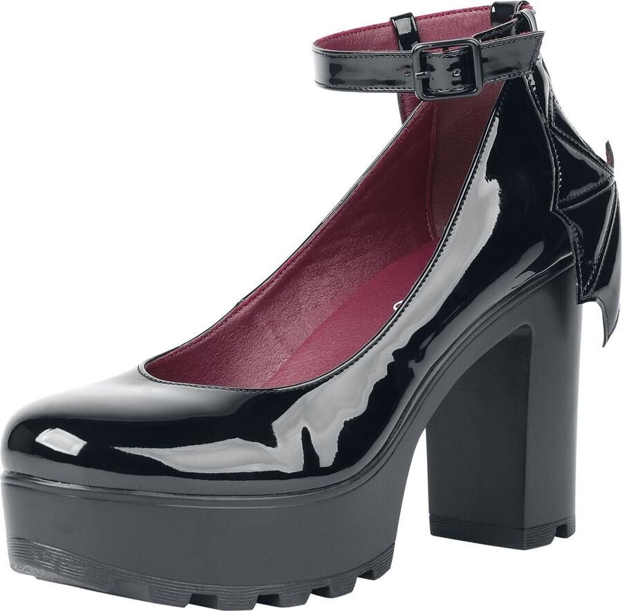 Gothicana zwarte pumps met blokhak van Dames