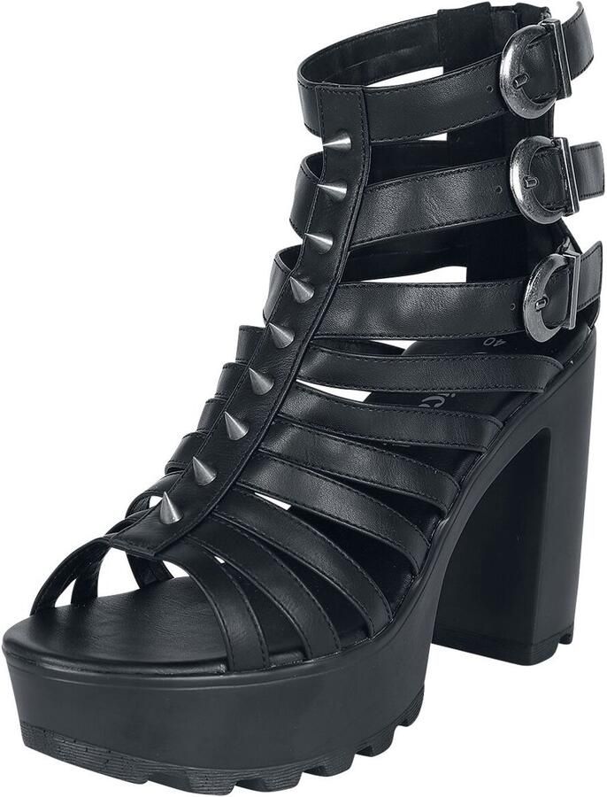 Gothicana Zwarte kokerrok met neon details Vrouwen