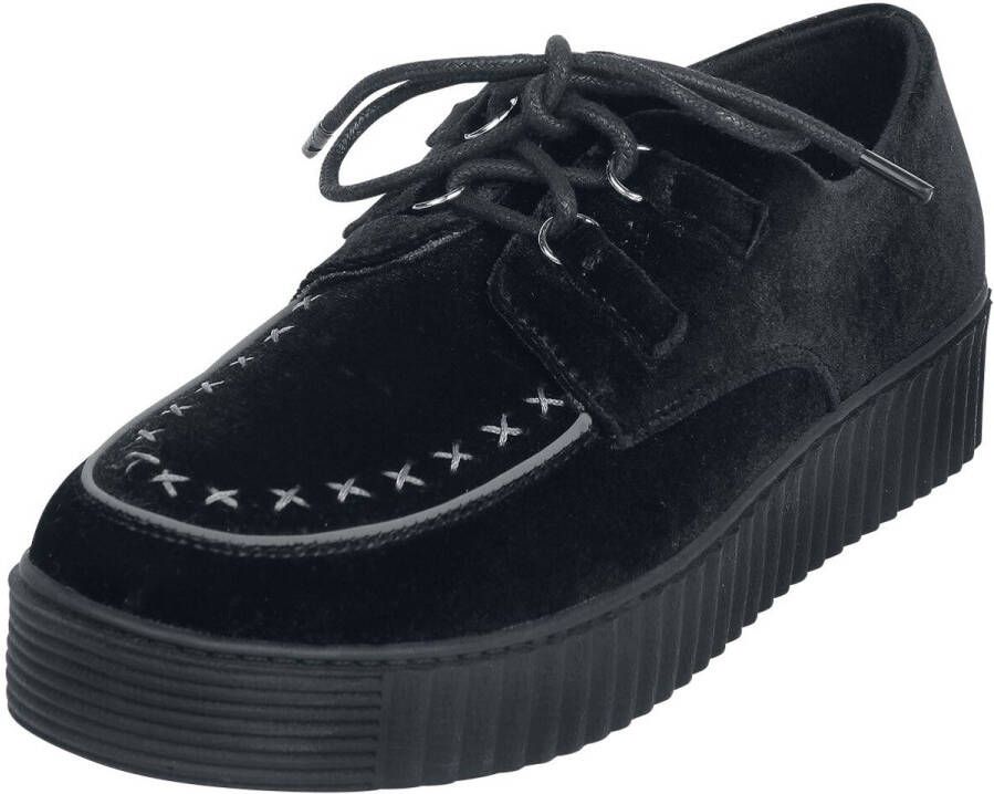 Gothicana Zwarte creepers in fluweel-look Vrouwen