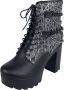 Gothicana zwarte enkellaarsjes met all-over print en gothic ornamenten Vrouwen - Thumbnail 2