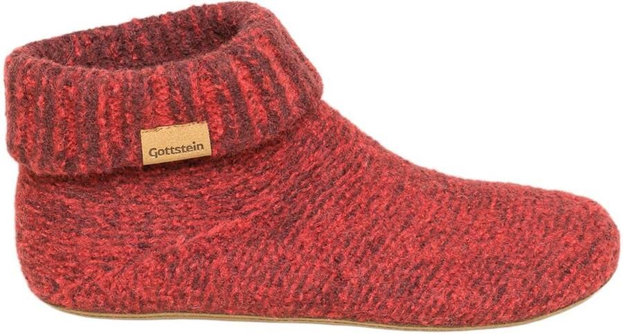 Gottstein Muiltjes 'Knit Boot' rood gemêleerd