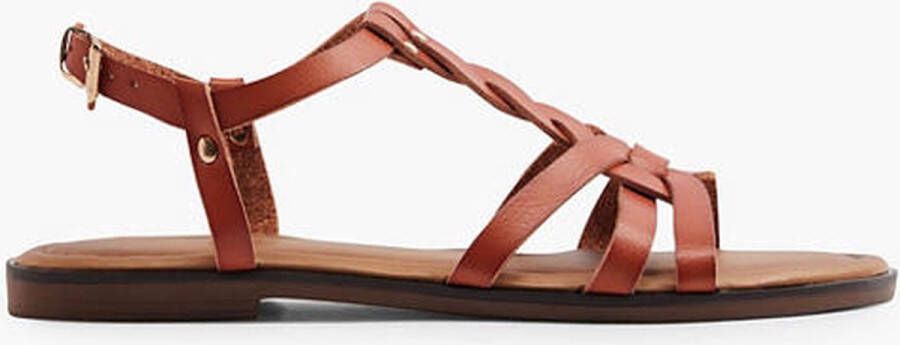 Graceland Bruine sandalen gevlochten