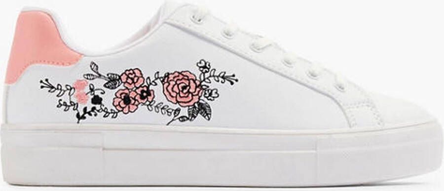 Graceland Witte sneaker roze bloemen