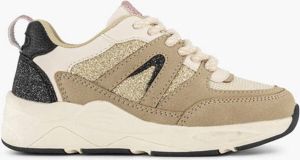 Graceland chunky sneakers met glitters beige