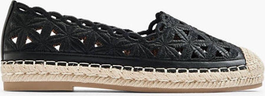 Graceland Zwarte espadrille kant