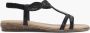 Graceland sandalen met steentjes zwart - Thumbnail 2