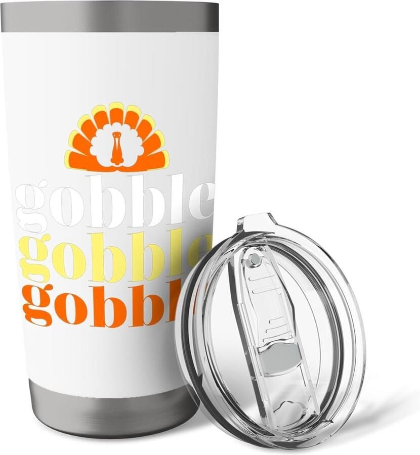 Grappige Thanksgiving-opdruk Thermobeker