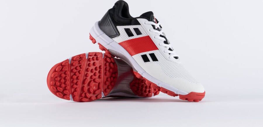 Gray-Nicolls Cricket SHOE GN VELOCITY 4.0 RUBBER 2 Sz 2 Wit Rood