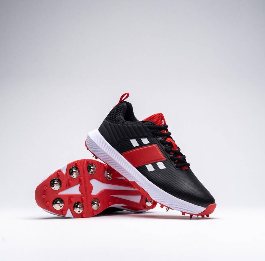 Gray-Nicolls Cricket SHOE PLAYERS 3.0 SPIKE BK 12 Sz 12 Black White Red