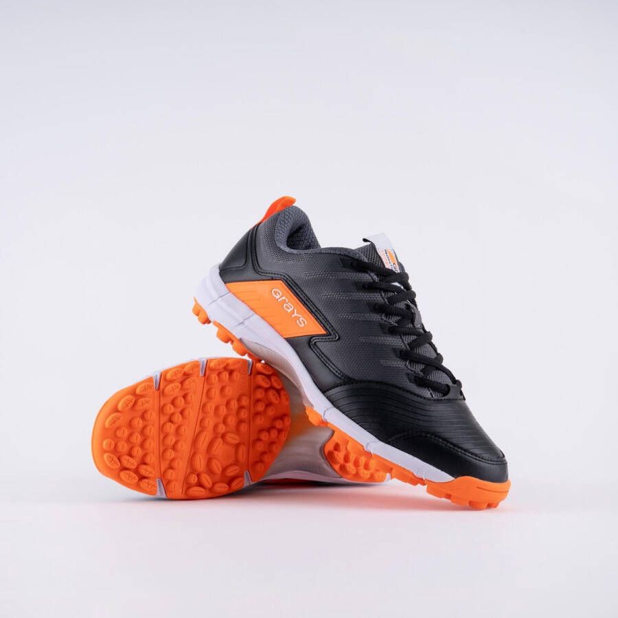 Grays hockeyschoenen zwart oranje junior Zwart Oranje