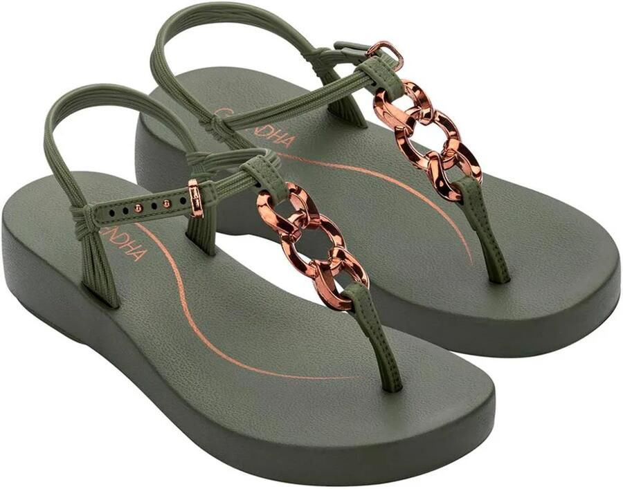 Grendha Liberdade Sandalen Groen Vrouw