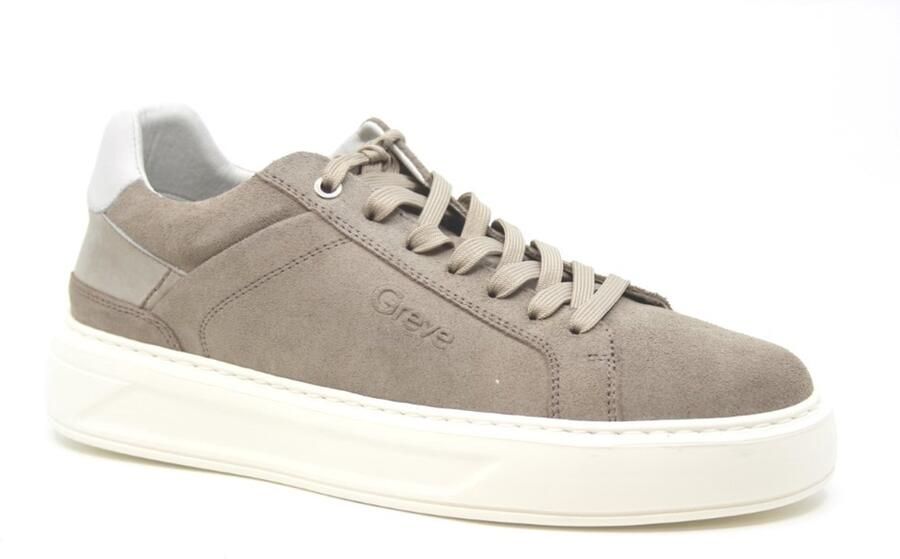 Greve Delft Sneakers Suède Heren Taupe