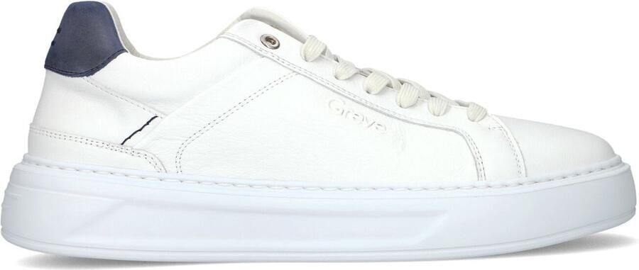 GREVE Lage Sneakers Heren Delft Leer Wit - Foto 6