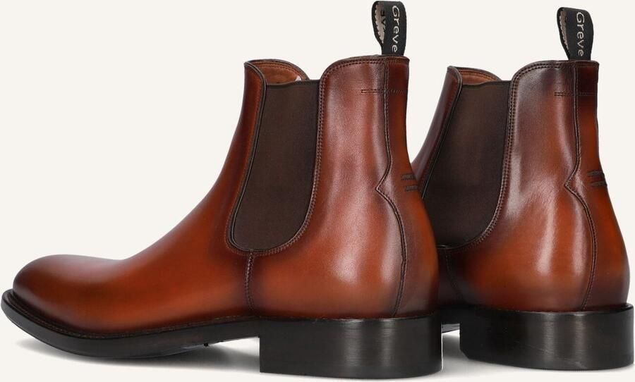 GREVE Chelsea Boots Heren Piava 4757 Maat: 40 5 Materiaal: Leer Kleur: Cognac - Foto 2