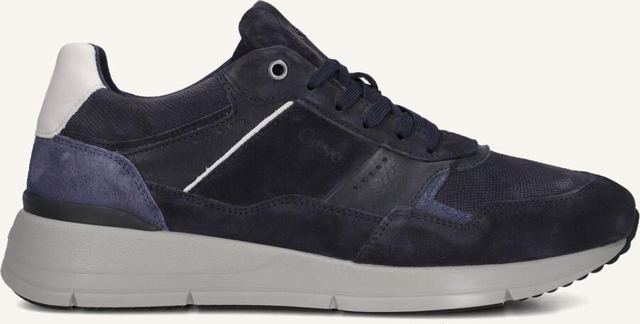 GREVE Lage Sneakers Heren Walker H Suède Blauw