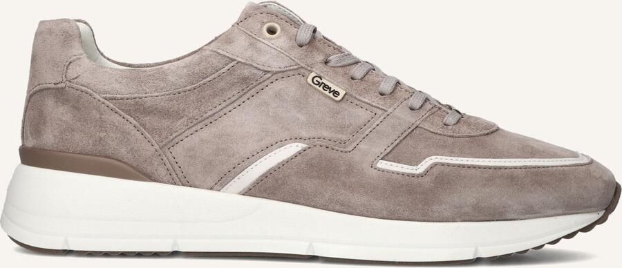 GREVE Lage Sneakers Heren Walker H Maat: 46 Materiaal: Suède Kleur: Taupe