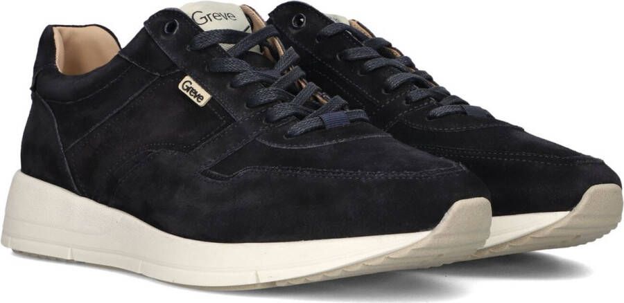 GREVE Lage Sneakers Heren Walker 3335 Maat: 47 Materiaal: Suède Kleur: Blauw