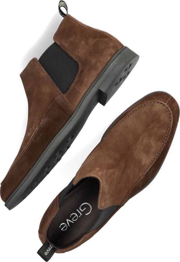 GREVE Chelsea Boots Heren Tufo 1737 Maat: 40 5 Materiaal: Suède Kleur: Bruin - Foto 2