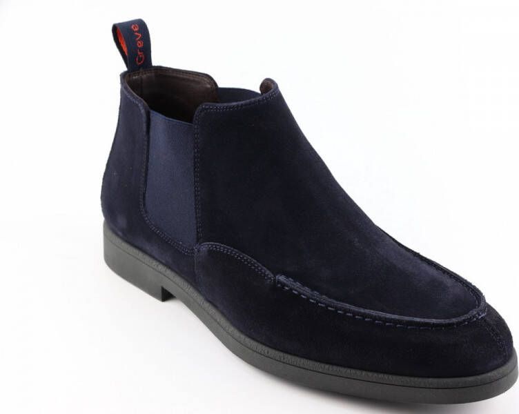 GREVE Chelsea Boots Heren Tufo 1737 Maat: 40 5 Materiaal: Suède Kleur: Blauw - Foto 2
