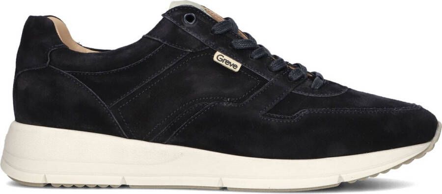 GREVE Lage Sneakers Heren Walker 3335 Maat: 47 Materiaal: Suède Kleur: Blauw